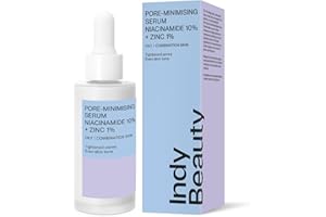 Niacinamide 10% + Zinc 1% Face Serum with Hyaluronic Acid & Salicylic Acid - Pore-Minimising Hydrating Niacinamide Serum - Vegan & Fragrance Free - Dermatologically Tested - Indy Beauty - 30ml