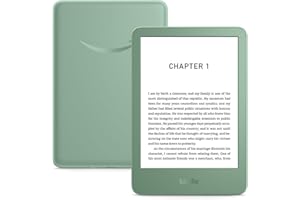 Amazon Kindle (newest gen) – Lightest and most compact Kindle with glare-free display, faster page turns, adjustable front light and long battery life – 16 GB – Without Ads – Matcha