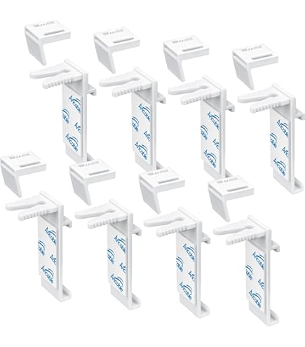 Brillant Universele klemdragers voor dubbel rolgordijn, minirolgordijn, duo-rolgordijnen zonder boren, raam, balkon, deur, 2 stuks, stabiel, binnen, metaal, buiten, kunststof, verstelbaar van 9-25 mm