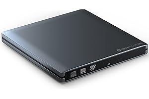‎TECHPULSE120 techPulse120 externer USB 3.0 DVD CD Brenner Laufwerk externes CDRW DVDRW Player Superdrive Portable Slim Drive für Desktop Computer Notebook Ultrabook Netbook Laptop Grau