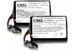 Visonic Hochleistungs PowerMax 103-304742 Alarm Glocke Box Sirene Exel Batterie für MCS-740 (2Stk 4.0Ah)