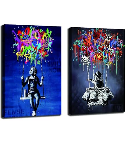 thumbnail image 2 of BANKSY Achieve Greatness Framed Poster – 4 Sizes A4/A3/A2/A1 – Graffiti Art Print 2 of 4