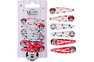 CARTOON Accessori per capelli Minnie Disney confezione da 6 pezzi mollette clic clac per bambini
