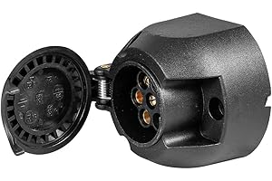 SPOTLIGHT - Fiche femelle pour remorques, socle remorque 7 broches - 1 pièce - Plastique - Prise à installer sur le véhicule - Convient à tous types de véhicules - Accessoires universels pour remorque