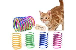 Andiker interaktives Spirale Katzenspielzeug, Buntes kreatives Spielzeug Langlebiges weiches Katzen Aktivierung Spielzeug zum Schlagen, Beißen und Jagen von Kätzchenspielzeug (20pcs)