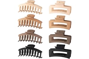 AUSYIWI 8 piezas pinzas pelo mujer, pinzas pelo cuadradas, pinzas pelo grandes antideslizantes, accesorios pelo mujer para mujeres y niñas, 11cm