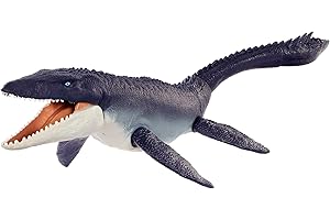 Mattel Jurassic World - Dominion Mosasauro, action figure lunga 74 cm, articolazioni mobili, Giocattolo per Bambini 4+ Anni, HNJ57