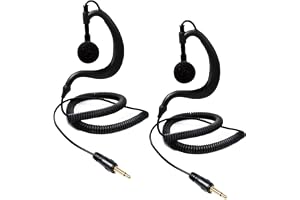 HYSHIKRA 1 Pin 3.5mm Jack Headset 180 ° gemensam mottagning Endast Walkie Talkie Earpiece Kompatibel med Motorola Sepura Woux