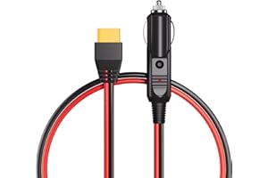 AFERIY Câble Allume-cigare vers XT90 1M, Câble de Recharge Solaire pour Generateurs Electriques Portables, Câble Allume-cigare vers XT90, 1M