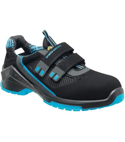STEITZ Secura ESD VD PRO 1100 S1 Scarpe Basse Da Lavoro - Nero/Blu, Taglia 43, Vastità XB