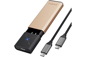 IDSONIX SMART INTERACTIVE iDsonix M.2 NVMe PCIe adapter obudowy SSD, bez użycia narzędzi, aluminium, NVMe na USB C 3.2 Gen 2 10 Gb/s NVMe PCIe, zewnętrzna obudowa, obsługuje klucz M-Key/B+M, z wykończeniem UASP do