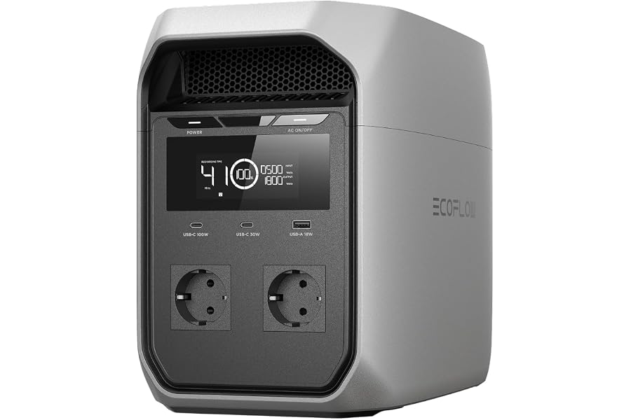 EF ECOFLOW DELTA 3 Classic Tragbare Powerstation 1024 Wh (Generalüberholt) | LiFePO4-Batterie, 1800W AC (3600W Spitze), 