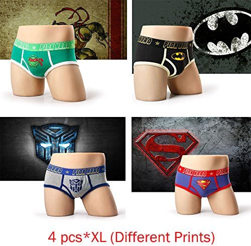 2 Pcs Mens Cotton Boxer Brief Shorts Sexy Underpants New Underwear (4pcs-XL)