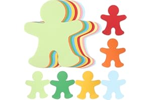 Operitacx 72pcs Decorative Paper Cutouts, People Shape Modeling Paper Cutouts, DIY Craft Art Project Home School Classroom Decorations Spring Decoration Back to School Supplies (People Shape)