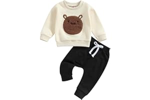 SAEEVIMA Kinderanzüge Zweiteilige Freizeitkleidung Pullover + Jogginghose keinkind Bekleidungset Streetwear aus Baumwolle Herbst Rund Ausschnitt