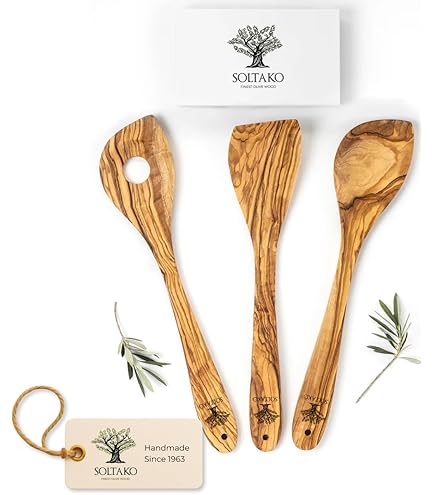 Diconfa Akazien Holz Kochbesteck - Küchenutensilien Aus Nachhaltigem Holz, Kratzfest & Hitzebeständig
