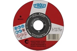 FERMON Disco corte profesional 125 para metal inoxidable Tyrolit Basic (125x1,0x22,23) (6 unidades)