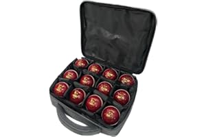 Ram Cricket Ball Carry Case – Holds up to 12 Balls in Individual Reinforced Padded compartments – Strong & Durable Construction with Double Stitched Seams to Protect Cricket Balls – 30 x 26cm