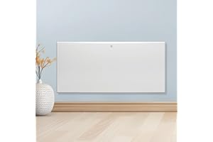 Purus 1800W White Electric Radiator Heaters for Home, Bathroom Safe Electric Heater Setback Timer Lot 20 & Advanced Thermostat Control Wall Mounted or Floor Standing Low Energy Panel Heater