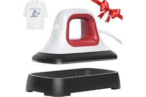HYTIREBY Wärmepresse-Maschine für T-Shirts, Schuhe, Taschen, Hüte und HTV-Vinyl-Projekte, 17,8 x 9,7 cm, tragbare bügelleichte Bügelpresse für Wärmeübertragung
