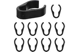 Amosfun 10St Mikrofon Kabelhalter - Robuste Und Flexible Kabelklemmen FüR MikrofonstäNder, Ideal FüR Zuhause, BüHne, Schwarz