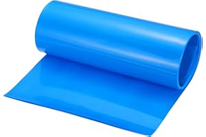QUARKZMAN Tubo Termorestringente PVC 127mm Dia 200mm Piatto 8 Piedi Blu Kit di Tubi Termorestringenti per Batteria Guaina Termorestringente Buon Isolamento per Pacco Batterie-2.5m