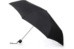 SHINE Small Portable Compact Black Umbrella with Manual Folding Mechanism