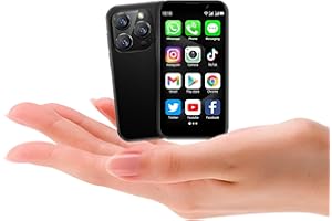 BLKE Mini Smartphone for Kids, 3" HD Screen, 2GB RAM+16GB, Tiny Compact WiFi, Cheap Cell Phones for Kids, World's Smallest GPS Phone, Black