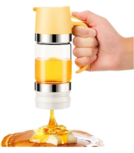 Distributeur De Miel Anti-Goutte DESIOLE - Verre 200ml, Support Diamant - Cuisine Élégante