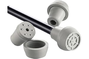 GASTROCK STÖCKE GMBH Stockkapsel mit Spikes mit Antirutschkappe für Krücken und Stöcke mit 16 mm Durchmesser, grau