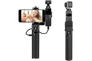 Smatree Powerbank Stick para dji Osmo Pocket 2/1, Estación Carga portátil 5000mAh con Soporte de Extensión OSMO Pocket y Soporte para Teléfono Móvil
