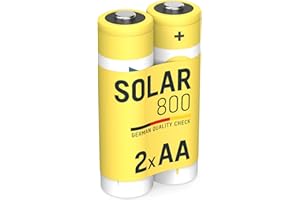 ANSMANN 800mAh NiMH AA Low Self Discharge Solar Pre-Charged Rechargeable Batteries (Pack of 2)