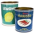 Rex London XL Lemons and Harissa storage tins (set of 2)
