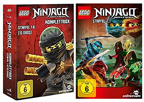 Preisvergleich Produktbild Lego Ninjago Komplettbox Staffel 1-6 + Staffel 7.1 / DVD Set