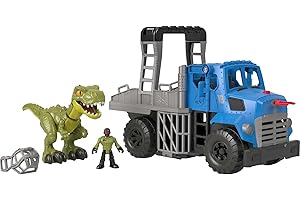 Fisher-Price Imaginext Jurassic World Ucieczka dinozaura – Transporter, zestaw z pojazdem i figurka dinozaura dla dzieci w wieku od 3 do 8 lat, GVV50