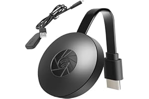 ATSGJLZN Wireless Hdmi Dongle, Miracast Dongle 1080p 4K, Fil WiFi Display 2.4GHz, Compatible iPhone/iPad/Android/iOS/Windows/PC para Chromecast TV/Monitor/Proyector (Miracast, DLNA, Airplay)