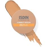 ISDIN Compact Medium SPF 50 Face Sun Protection with Color, Covers Imperfections and Provides a Natural Tone 10G