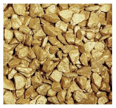 Farbsteine, Dekosteine. Körnung ca 9 - 13 mm, metallic 0,5 KG GOLD -39