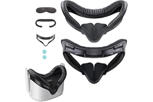 AMACOAM Interfejs twarzy dla Oculus/Meta Quest 2, 5 w 1 Zestaw VR Face Cover, podkładka wymienna, osłona nosa, Anti-Light, uchwyt dystansowy