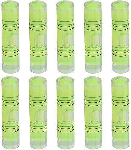 Lot De 10 Mini Plastique Cylindrique Petite Niveau à Bulle