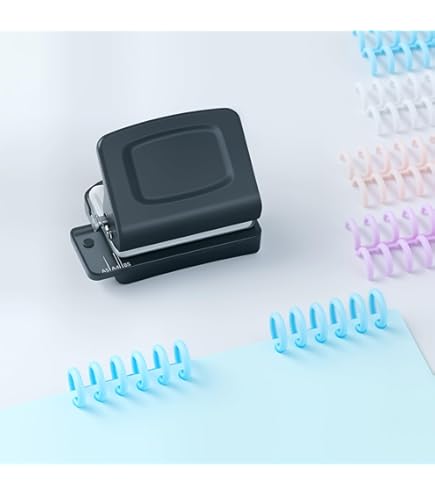 TRKETK 15 stuks bindkammen rugkam 30 gaten klik bindring spiraal boek binder spoelen plastic dagboek ringband ringen voor leraar student documenten notebook bestand maken (10 kleuren