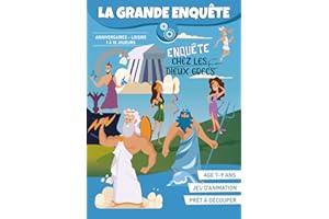Grande Enquête chez les Dieux Grecs (7 à 9 ans) | Livre-jeu d'enquête pour vos loisirs ou vos fêtes d'anniversaire: Cahier de jeu d'énigmes prêt à découper !