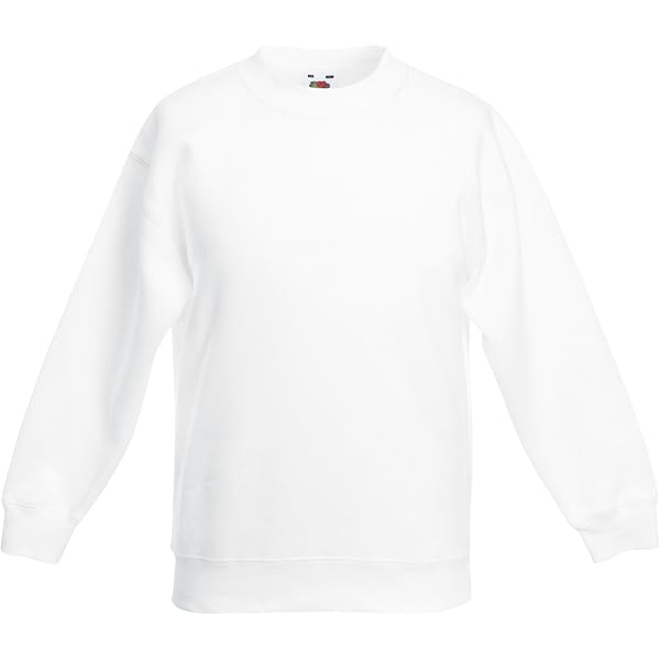 Fruit of the Loom Boys' Sweatshirt white Bianco 9-11 Years : Amazon.co.uk:  Fashion