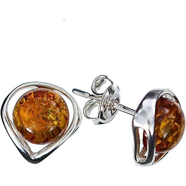 925 Massiv Reines Sterlingsilber Honig Ostsee Bernstein