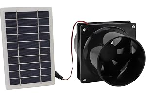 Soldriven Avgasfläkt, 10W 12V Soldriven Fläkt, Höghastighetsventilation, Snabb och Enkel Installation, för Vindar, Växthus, H