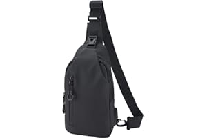 Aytop Sling Bag Men's Chest Bag Shoulder Bags, Waterproof Crossbody Bags Handbag with USB Charging Port, Mens Outdoor Waterproof Casual Bags Lightweight Chest Backpack Bag Rucksack for Men Women