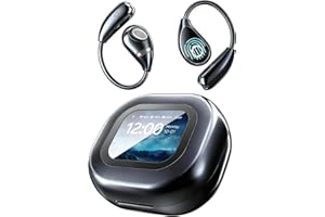 HUAJUN KI Echtzeit Übersetzung Kopfhörer, AI Bluetooth Sprachübersetzer mit LCD Touch Farbbildschirm, 3 in 1 Drahtlose Ohrhörer Rauschunterdrückung, Übersetzer 144 Sprachen für Weltweite Reisen Geschäft