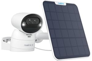 Reolink 4K PTZ Övervakningskamera Utomhusbatteri, Argus Track+ Solpanel, 2,4&5GHz WiFi, Solkamera Utomhus med 8MP UHD Färg Na
