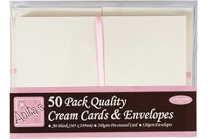 docrafts Anita's Cards W/Envelopes A6 50/Pkg-Cream