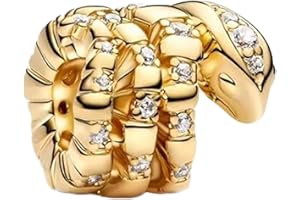 Amuefer 925 Silber Charms Anhänger Perlen Goldene Perlen Charms Damen Armband Halskette Anhänger Tier Liebe, Familie Sicherheitskette Familie Freunde Geschenke